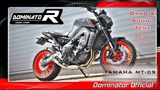 Yamaha MT-09 2021  Full Dominator Exhaust  Sound Test & Dyno  Pure Sound  HQ Sound   FZ-09