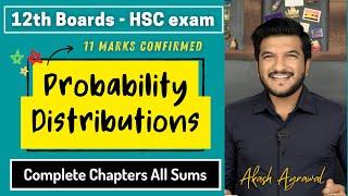 Class 12th Probability Distributions | Maths 2 | HSC 12th Commerce | Boards 2024 | Complete chapter