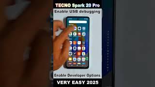 How to Enable /Developer Options in TECNO Spark 20 Pro – Open Advanced Settings 2025 #smartphone