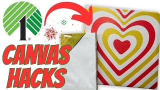 NEW CRAFT TREND  Dollar Tree DIY Crafts Using Canvas | Christmas DIY Decor