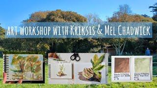 An Art Workshop With Kriksis & Melanie Chadwick: Mixed Media Sketches, A Collage & Some New Paints