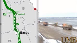 Autostrada A7 Bacău - Pașcani în Februarie 2025