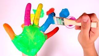  LOS COLORES   Pintar la mano de colores | Aprender Jugando