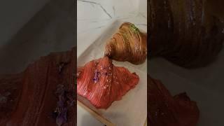 Best rose and lychee croissant #youtubeshorts #coffee #koreacafe #asiancuisine #straystay