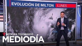 Milton ya es un monstruoso huracán y va camino a un impacto directo en Florida | Noticias Telemundo