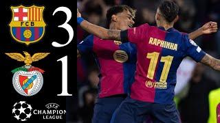 Raphinha Goal  Benfica vs Barcelona 1-3 |  Highlights | UEFA Champions League Round of 16 2025