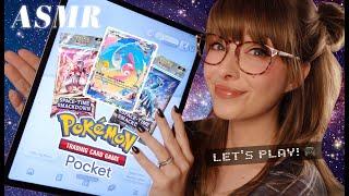 ASMR ⊹Let's Play Pokémon TCG Pocket: Space-Time Showdown!⊹ Whispered iPad Gaming to Relax You!