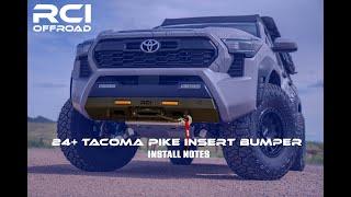 Engineer Install | 2024+ Tacoma Pike Bumper Install