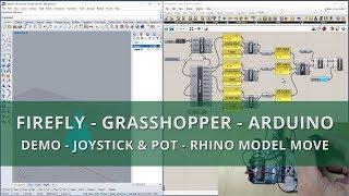 Firefly Grasshopper Arduino Demo - Move Rhino model with a joystick