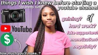 things i wish i knew before starting a youtube channel…