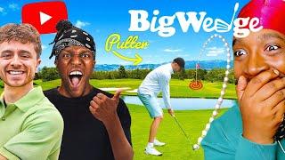 YOUTUBERS CONTROL BIG WEDGE GOLF! (REACTION)