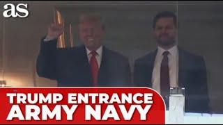 DONALD TRUMP'S appearance at ARMY-NAVY game sparks enthusiastic 'USA!' CHANTS from crowd