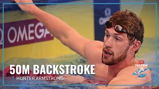 Hunter Armstrong and Justin Ress Go One Two Men's 50 Backstroke | 2023 TYR Pro Swim Series Westmont