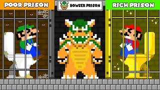 Toilet Prank: Mario and Luigi Challenge Poor vs Rich Bowser Prison Escape | Game Animation