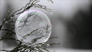 Soap Bubble  freezes with ice