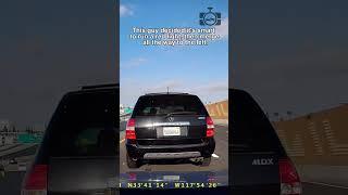 "This guy decided it's smart to run a red light, then merge all the way to the left."