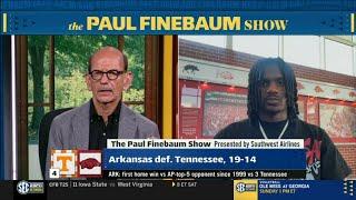 Andrew Armstrong reacts to Arkansas stuns Tennessee 19-14 in SEC home opener | Paul Finebaum Show