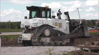 One Of A Kind D8 Dozer Pushing Earth Scrapers