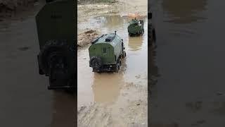 OSHKOSH 6x6 Cargo and URAL 4320 in a Deep Water and Mud driving sequence