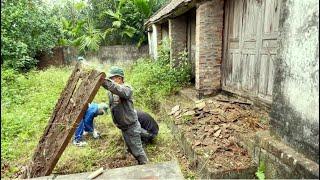 Clean to revive abandoned house 50 years Cut overgrown grass Miraculous transformation