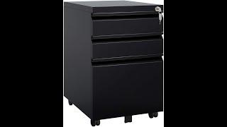 DEVAISE 3 Drawer Mobile File Cabinet with Lock, Metal Filing Cabinet - Review