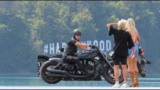 Harleywood sign on Sunday at European Bike Week Rally  Faaker See