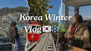 Winter in Korea ‘23 vlog - Exploring Seoul & Busan, christmas exchange, first snow ️