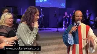 Prophet Tracy Cooke gives a word to Jennifer Martin