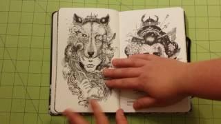 The Sketchy stories kerby rosanes adult coloring book review flip through