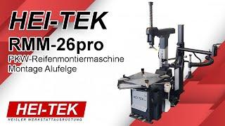 HEI-TEK RMM 26pro Reifenmontage bei Alufelgen