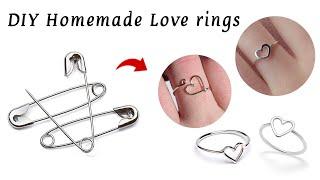 DIY Homemade love ring /how to make rings at home/easy ring making/homemade rings