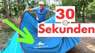 Quechua Campingzelt 2 seconds zusammenlegen  Einfache Anleitung