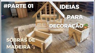 Ideias para decorações com sobras de madeira 🪵 Ninchos e floreias 🪴#Prt 01.​⁠​⁠@Juniordupallet .