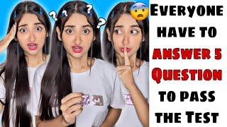 Everyone have to Answer 5 Question to pass the test #funnyshorts #ytshorts #shorts