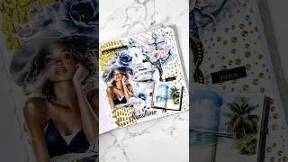 ️️🩵 #asmr #journaling #creative #journalwithme #relaxingvideo #satisfying #artjournal #diy
