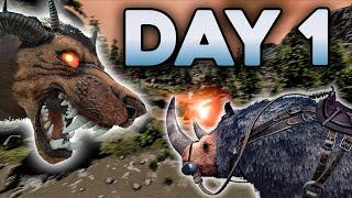 Tekking Out Highlands Cave Day 1 and Dominating Early Game! - ARK PvP