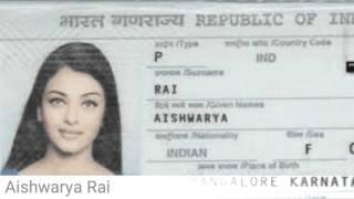 Indian Celebrities Unseen Passport Pictures