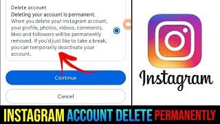 How To Delete Instagram Account Permanently || Instagram Account Permanently Delete Kaise Kare 2025