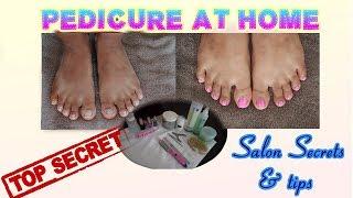 How to do a Spa Pedicure Home 20min EASY step by step | tan removal whitening nail therapy