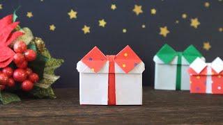 【折り紙】リボンのついたプレゼントの作り方  [Origami]Present with a ribbon bow