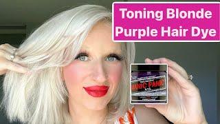 Dyeing My Hair Purple To Fix Yellow Hair Manic Panic Purple Haze