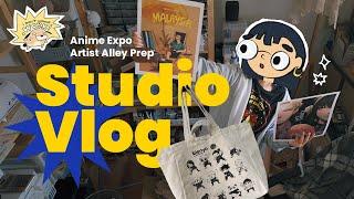 studio vlog  prepping for Anime Expo 2024 largest anime convention in north america | artist alley