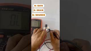 تست ترانزیستور ماسفت mosfet n channel ( روشن/ خاموش کردن )