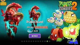 Plants vs Zombies 2 - New World Dragon Li IsLand & Plants Lightning Reed Pink in Version 11.7.1