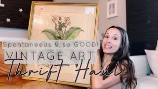 THRIFT HAUL | insane prices + vintage art + home decor