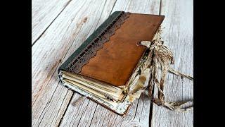 Small vintage junk journal A - flip through video (sold)