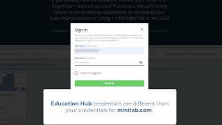 How to sign into the Minitab Education Hub