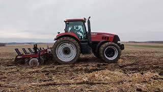 A CASE IH 275 OUT OF ELLSWORTH WISCONSIN DEEP RIPPING IN A MUDDY CORN FIELD ON NOVEMBER 13, 2024!!!!