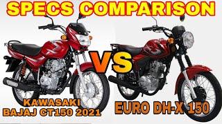 euro DH-X 150 vs bajaj CT150 2021 - specs comparison