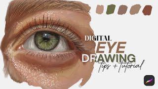 Procreate Digital Eye Drawing for Beginners - Tips + Tutorial